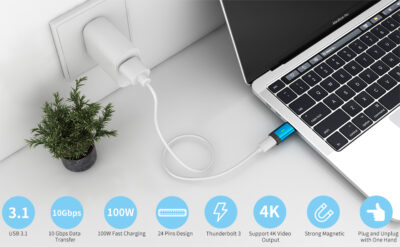 100W USB C Magnetic Adapter PD 100W Fast Charging 10Gbs Data Transfer - Image 8