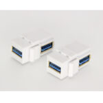 90 Degree USB A 3.2 Keystone Jack - Image 3