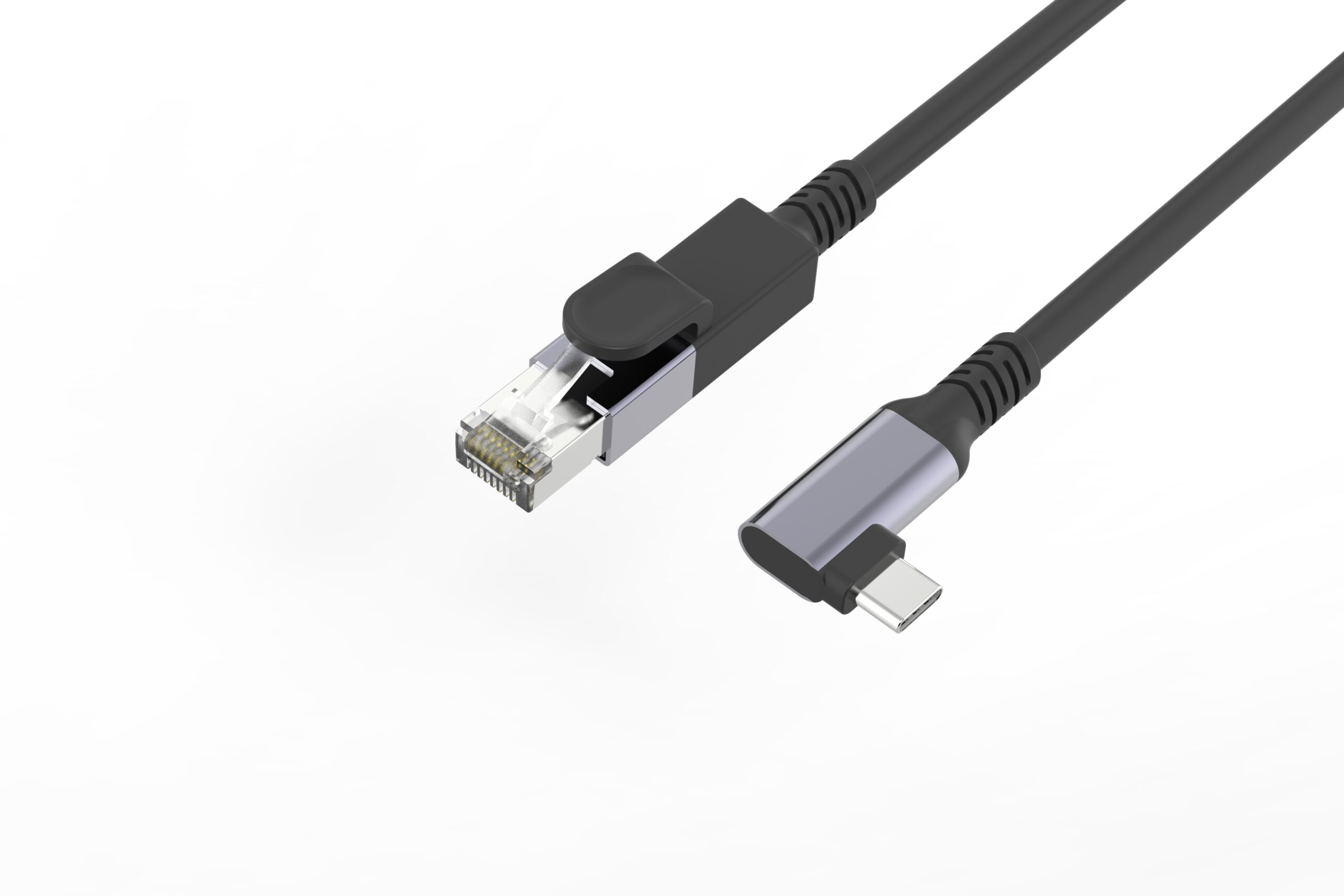 Created using Luxion Technology (luxion.com) Angle USB C to Ethernet Cable 1000Mbps - Image 1