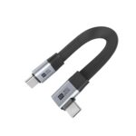USB C USB4 V2.0 Flat 80Gbps Cable 90 Degree angle - Image 3